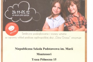 Góra grosza - podziękowanie